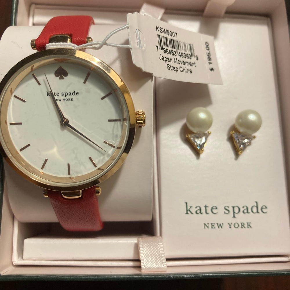 KATE SPADE WATCH and EARRING SET BNWT!!!